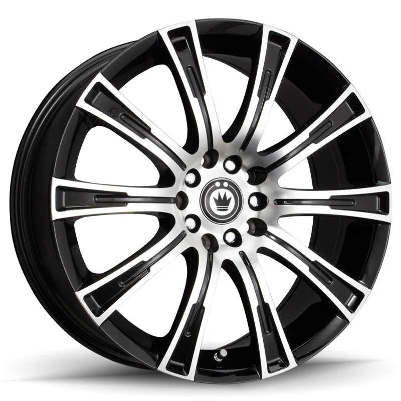 Konig Crown 16x7.5 5x110/115 Et40 Black Machine Face - Mammoth Racing -