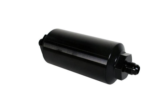 Aeromotive In-Line Filter - (AN-6 Male) 10 Micron Microglass Element Bright Dip Black Finish - My Store