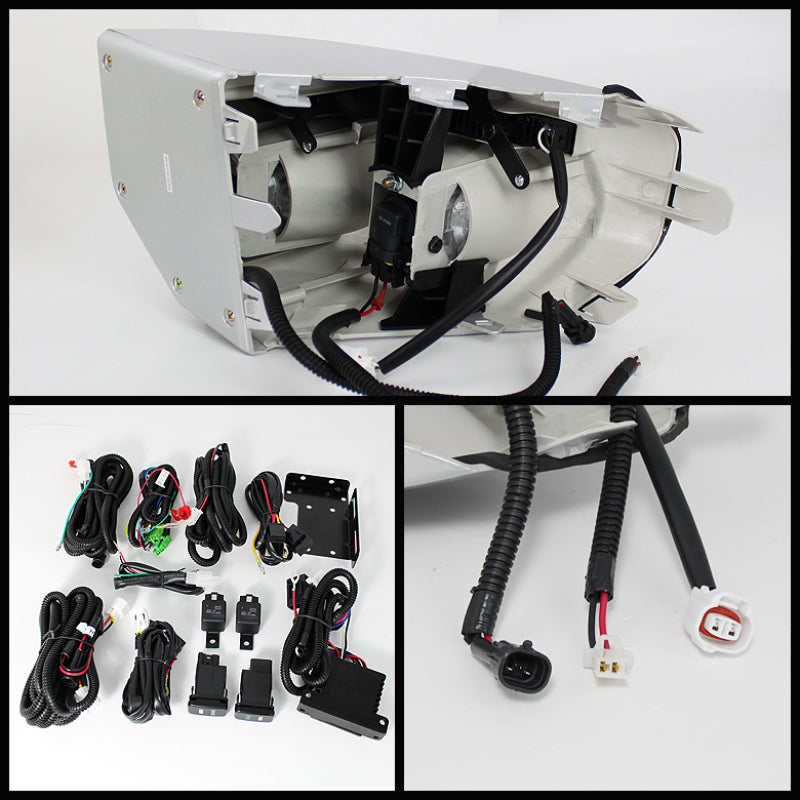 Spyder Toyota FJ Cruiser 07-14 Fog Lights W LED Daytime Running Lights w/swch- Clear FL-DRL-TFJ07-C - Mammoth Racing -