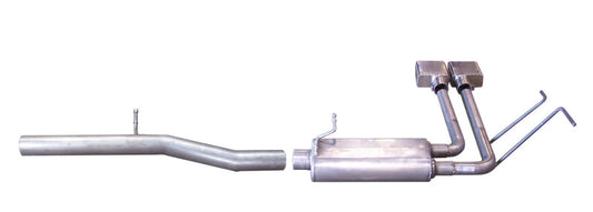 Gibson 10-13 Chevrolet Silverado 1500 LS 4.8l 2.5in Cat-Back Super Truck Exhaust - Stainless - Mammoth Racing -