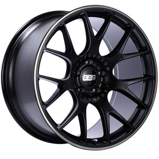 BBS CH-R 20x10.5 5x114.3 ET24 CB66 Satin Black Polished Rim Protector Wheel - Mammoth Racing -