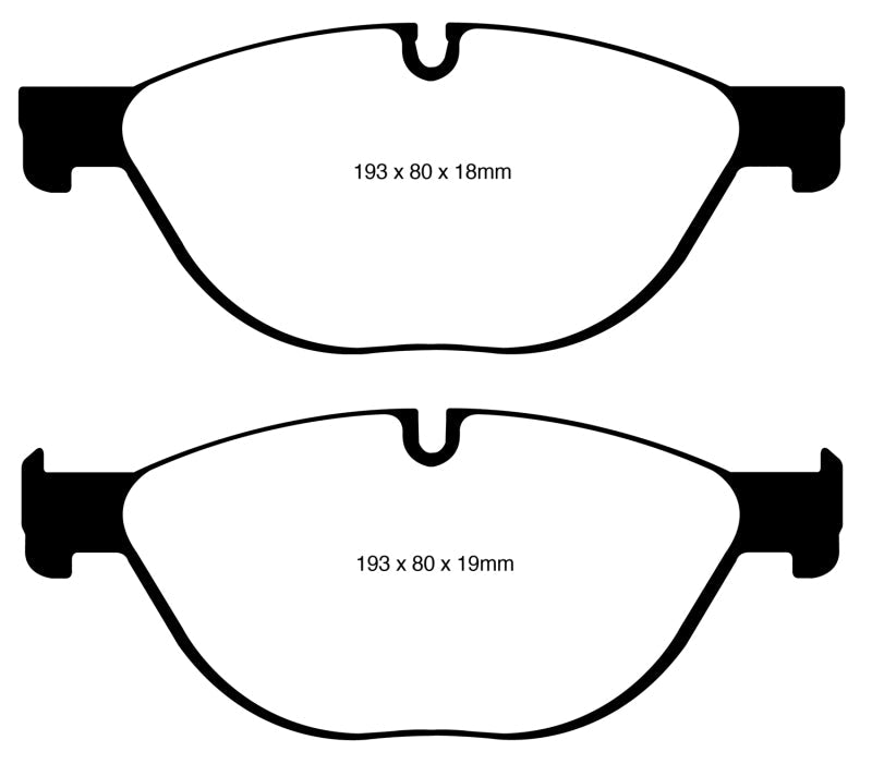 EBC 12-13 BMW 528 2.0 Turbo (F10) Performance Yellowstuff Front Brake Pads - My Store