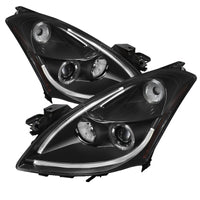 Spyder Nissan Altima 4Dr 10-12 Projector Headlights Light DRL LED Halo Blk PRO-YD-NA104D-LTDRL-BK - Mammoth Racing -