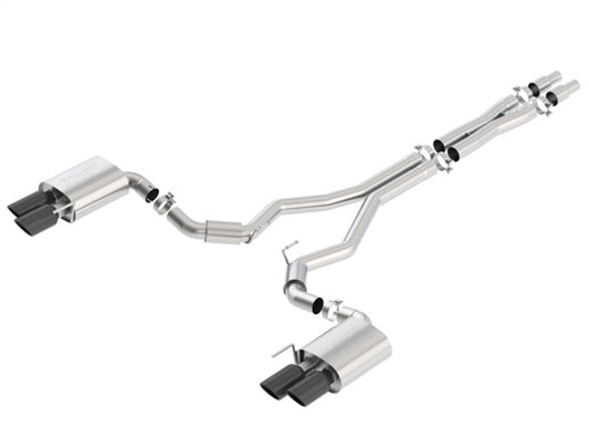 Borla 2018 Ford Mustang GT (A/T / M/T) 3in S-Type Catback Exhaust w/o Valves w/ Black Chrome Tips - My Store