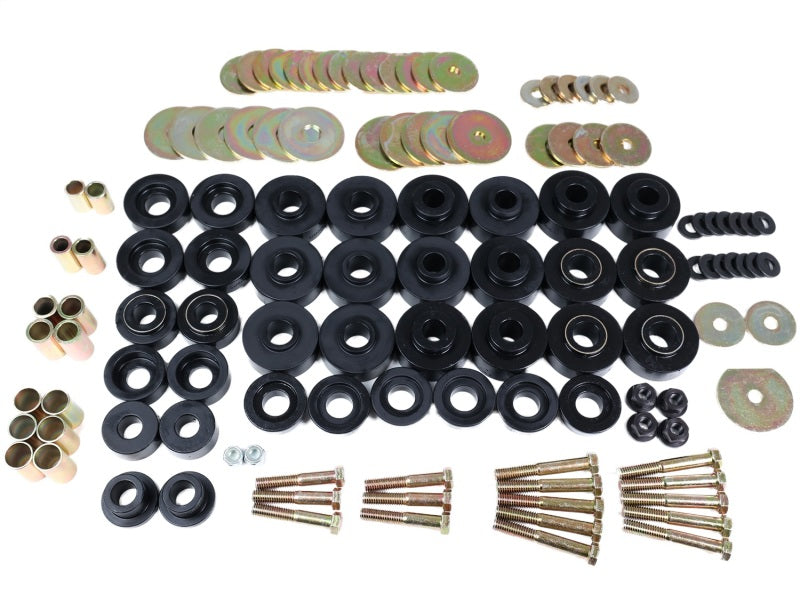 Energy Suspension 65-67 Chevrolet Biscayne/Bel Air/Caprice/Impala Body Mount Set w/ Hardware - Black - Mammoth Racing -