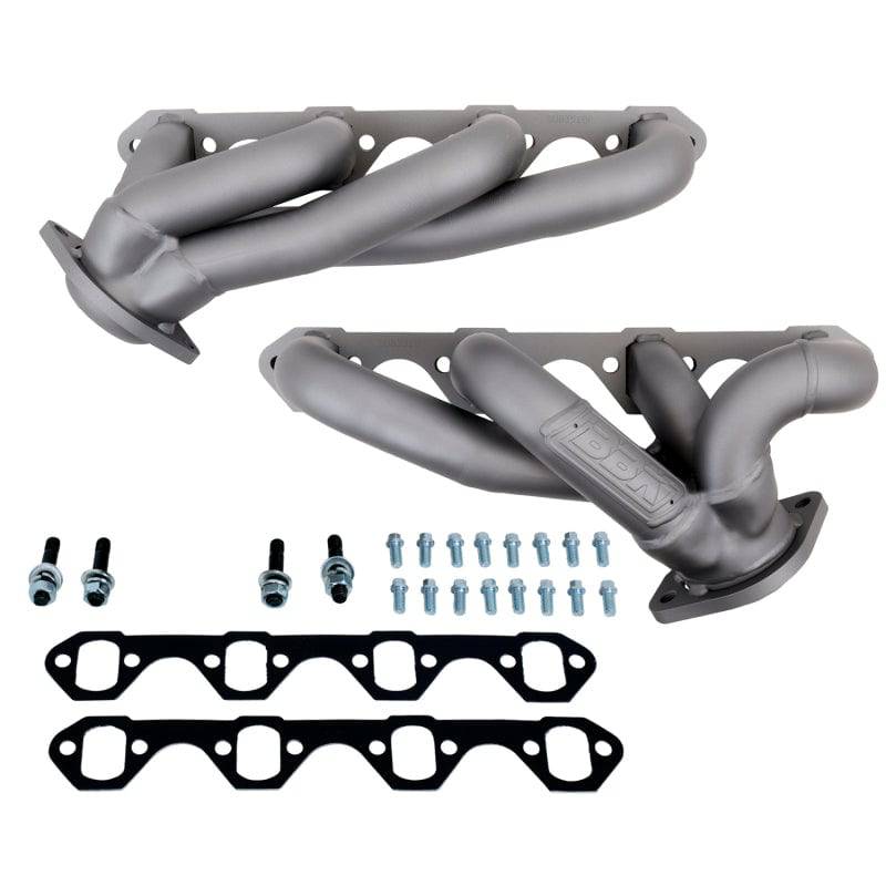 BBK 87-95 Ford F150 Truck 5.0 302 Shorty Unequal Length Exhaust Headers - 1-5/8 Titanium Ceramic - Mammoth Racing -
