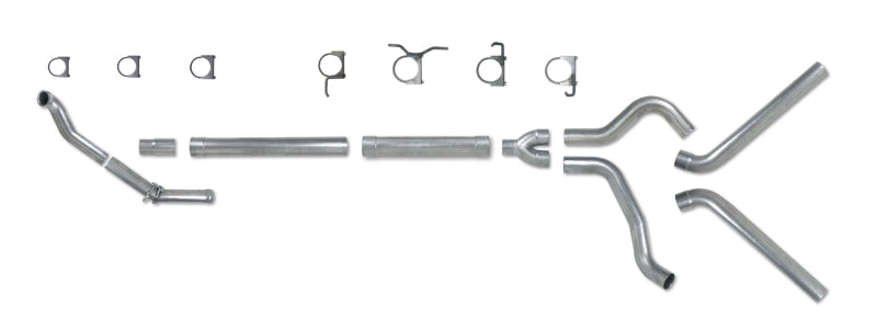 Diamond Eye KIT 4in TB MFLR RPLCMENT PIPE DUAL SS 94-97 5 7 3L F250/F350 PWRSTROKE NFS W CARB STDS - Mammoth Racing -