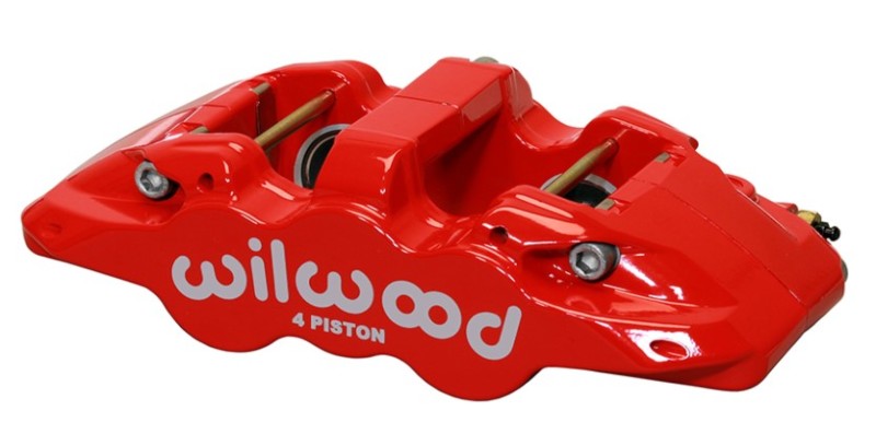 Wilwood Caliper-Aero4 - Red 1.12/1.12in Pistons 0.81in Disc - Mammoth Racing -