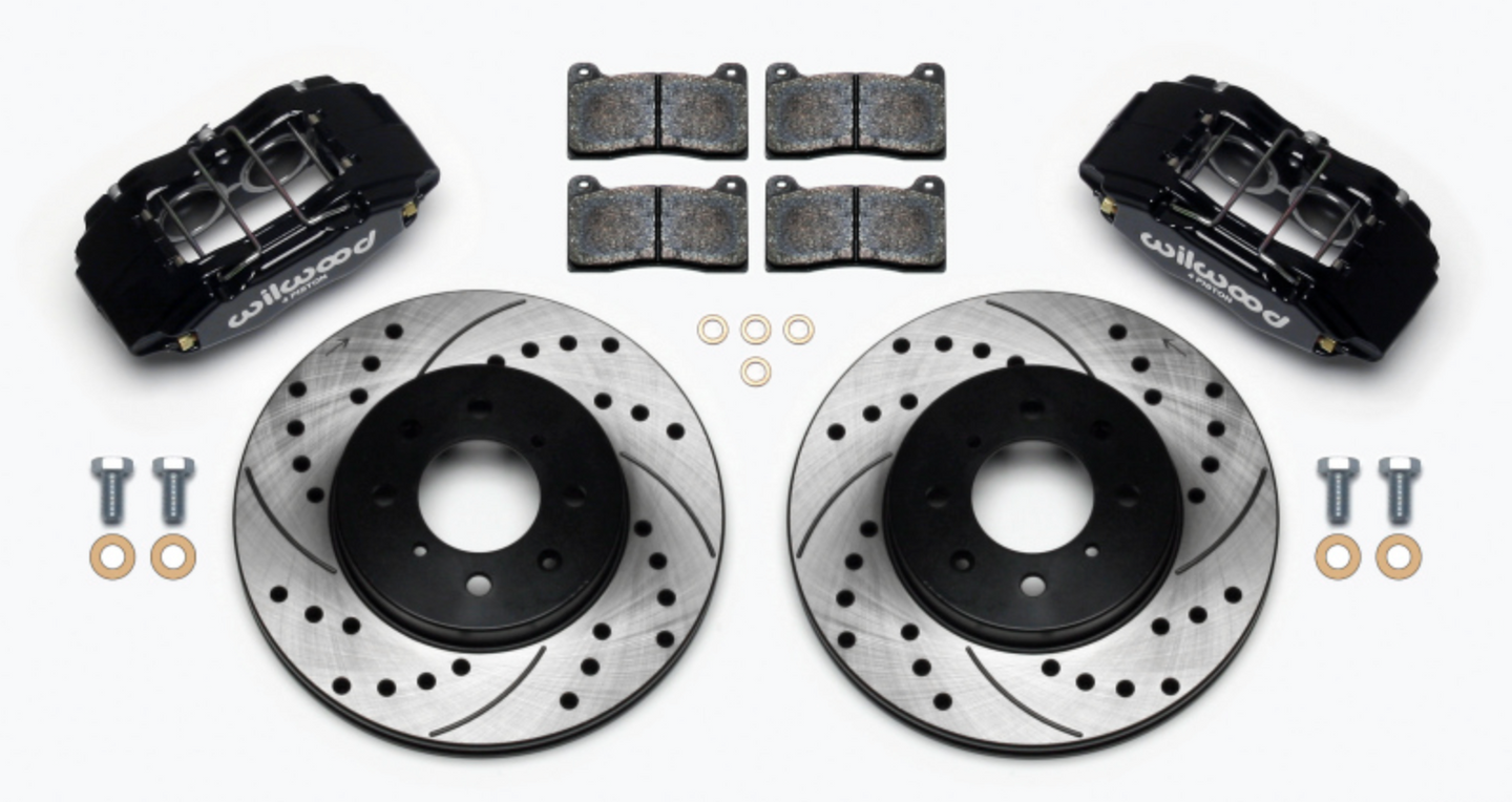 Wilwood Dpha Front Caliper & Rotor Kit Drilled Honda / Acura w/ 262mm OE Rotor - Mammoth Racing -