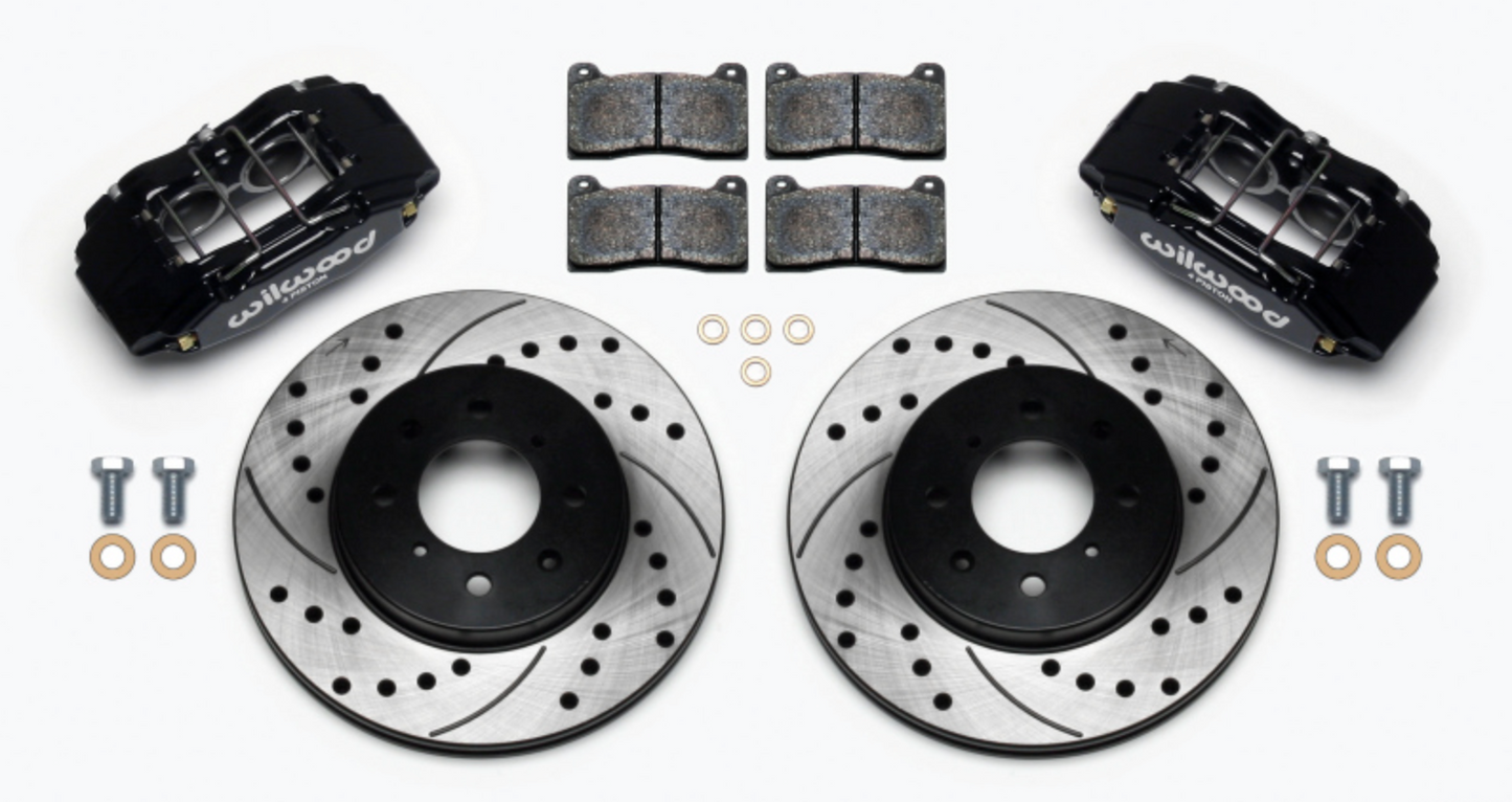 Wilwood Dpha Front Caliper & Rotor Kit Drilled Honda / Acura w/ 262mm OE Rotor - Mammoth Racing -