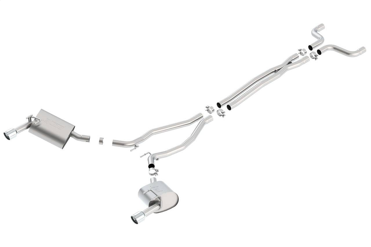 Borla 14-15 Camaro 3.6L V6 Single Split Rear Exit Touring Catback Exhaust - Mammoth Racing -