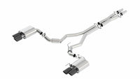 Borla 2018 Ford Mustang GT (A/T / M/T) 3in S-Type Catback Exhaust w/o Valves w/ Black Chrome Tips - Mammoth Racing -