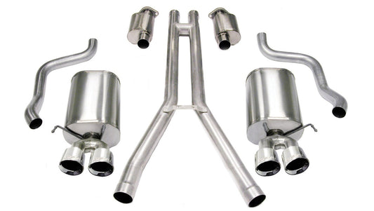 Corsa 04-08 Cadillac XLR 4.6L Polished Sport Cat-Back Exhaust - Mammoth Racing -