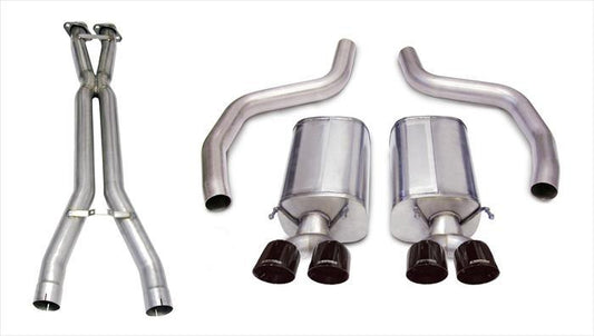 14164CB1BLK Corsa 3.0 Inch Cat-Back Sport Dual Exhaust Twin 4.0 Inch Black Tips 06-11 Corvette Z06 7.0L / ZR1 6.2L Stainless Steel Corsa Performance - Mammoth Racing -COR14164CB1BLK