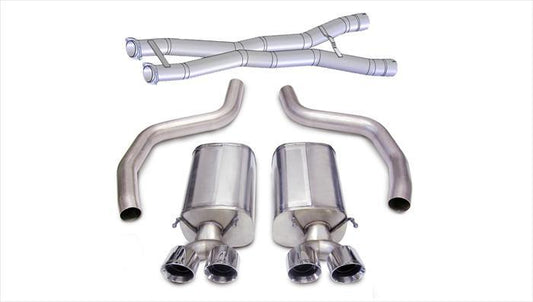 14164CB3 Corsa 3.0 Inch Cat-Back Sport Dual Exhaust Twin 4.0 Inch Polished Tips 12-13 Corvette Z06 7.0L / ZR1 6.2L Stainless Steel Corsa Performance - Mammoth Racing -COR14164CB3