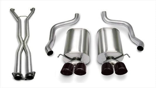 Corsa 14169CB4BLK 2.5 Inch Cat-Back Sport Dual Exhaust Black 3.5 Inch Tips - Mammoth Racing -COR14169CB4BLK