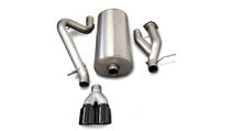 Corsa 03-06 Hummer H2 6.0L V8 Black Sport 3in Single Rear Twin 4in Tips Cat-Back Exhaust - Mammoth Racing -