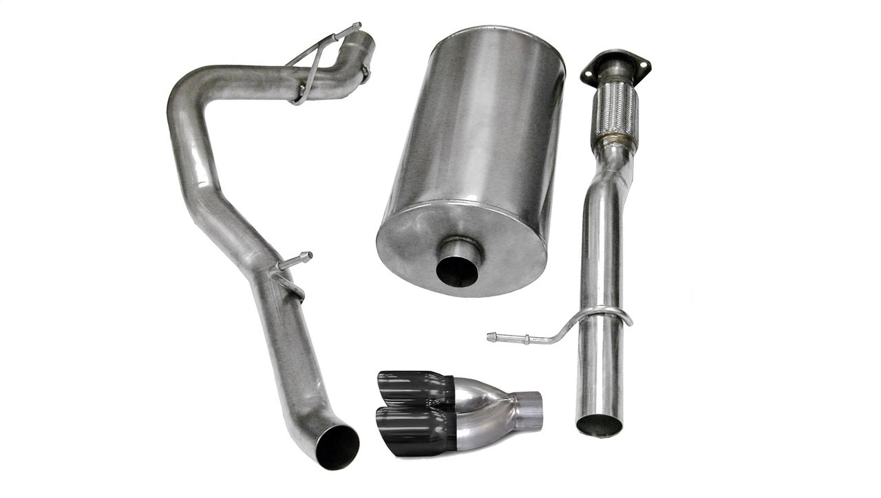 Corsa 07-08 Chevrolet Avalanche 6.0L V8 3in Cat-Back Single Side w Twin 4in Black Pro-Series Tips - Mammoth Racing -