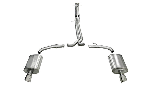 Corsa 14315 2.5 Inch Cat-Back Sport Dual Exhaust 4.0 Inch Polished Tips - Mammoth Racing -COR14315