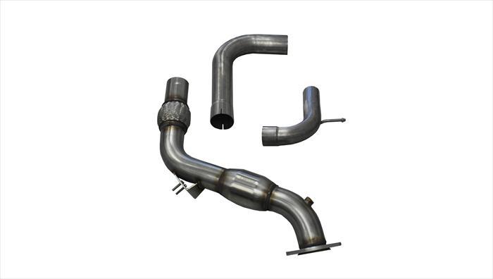 14344 Corsa 3.0 Inch Exhaust Downpipe w/ 200 Cell Cat And Adapter To 3.0 Inch Cat-Back 15-17 Mustang Fastback EcoBoost 2.3T Corsa Performance - Mammoth Racing -COR14344