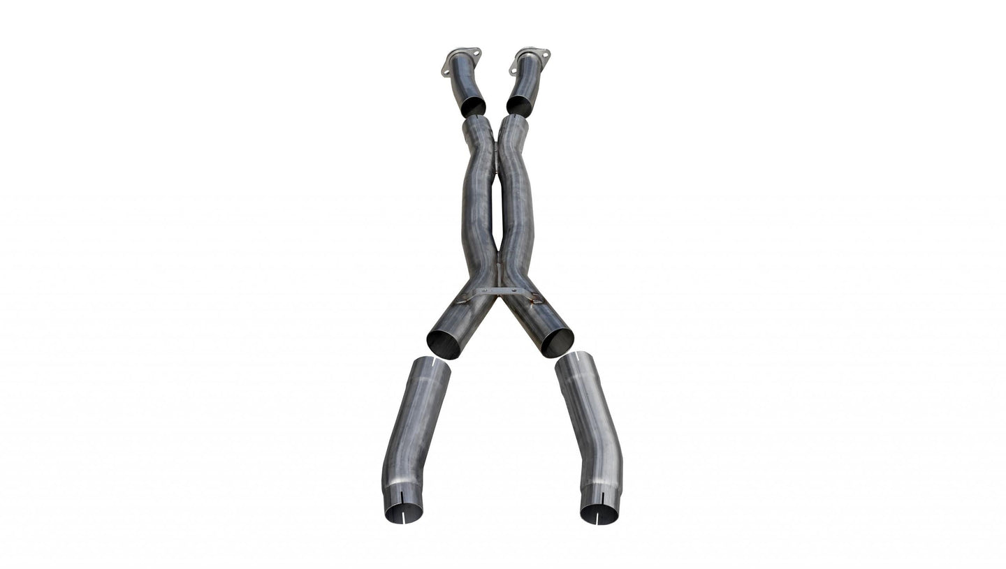 14353 Corsa Double Helixx X-Pipe 3.0 Inch Stainless Steel 09-13 Chevy Corvette C6 6.2L V8 Corsa Performance - Mammoth Racing -14353