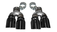 Corsa 16-18 Cadillac ATS 3.6T 4in Inlet / 4in Outlet Twin Black Tip Kit (For Corsa Exhaust Only) - Mammoth Racing -