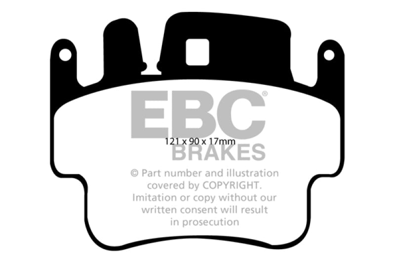 EBC 98-05 Porsche 911 996 3.4 Carrera 2 (Iron Rotor) Redstuff Frt Brake Pad (Check EBC Fit Guide) - My Store