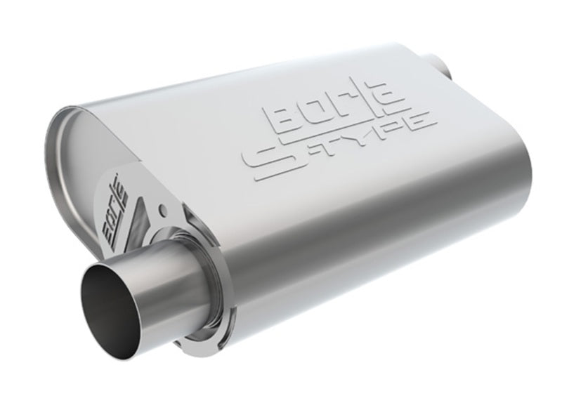 Borla CrateMuffler LS3 S-Type 2.50in Offset/Offset 14inx4.35inx9in Oval Muffler - Mammoth Racing -