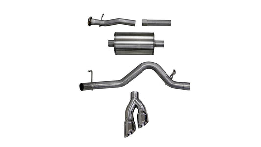 Corsa 15-16 Chevy Colorado 3.6L V6 Polished Sport Cat-Back Single Side Exit Exhaust - Mammoth Racing -