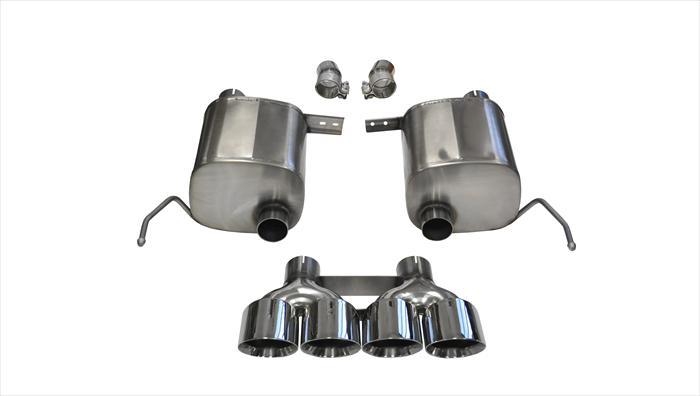 Corsa 14762 2.75 Inch Valve-Back Xtreme Exhaust Dual Rear Exit Quad 4.5 Inch Polished Tips - Mammoth Racing -COR14762