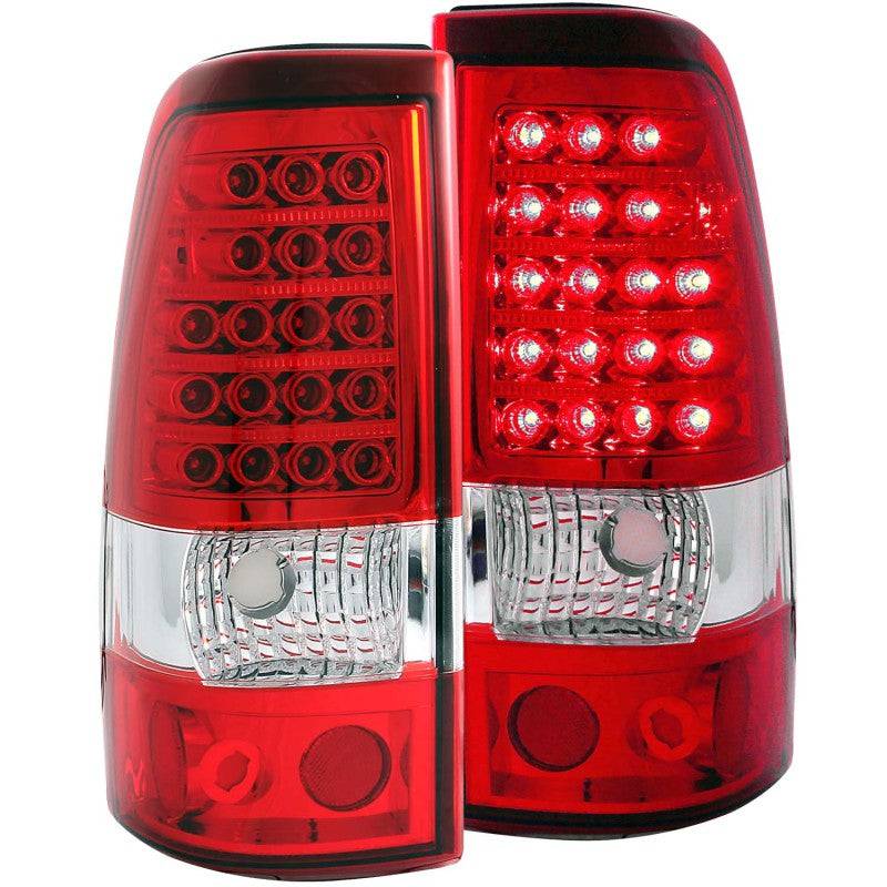 ANZO 2003-2006 Chevrolet Silverado 1500 LED Taillights Red/Clear - Mammoth Racing -