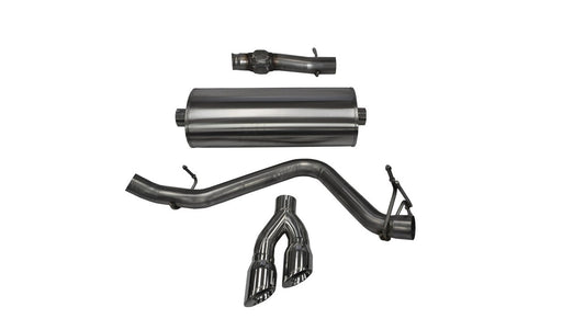 Corsa 14 GMC Sierra/Chevy Silv 1500 Reg. Cab/Std. Bed 5.3L V8 Black Sport Single Side CB Exhaust - Mammoth Racing -