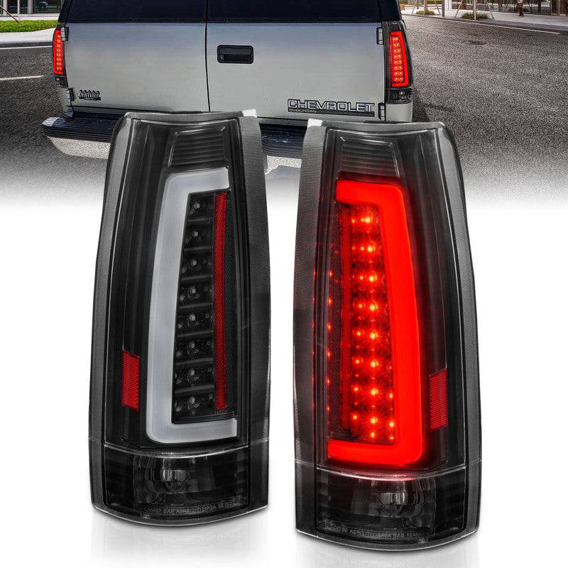 ANZO 1999-2000 Cadillac Escalade LED Taillights Black Housing Clear Lens Pair - My Store