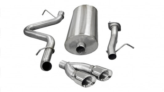 Corsa 07-10 Cadillac Escalade 6.2L V8 3in Cat-Back Single Side w Twin 4in Black Pro-Series Tips