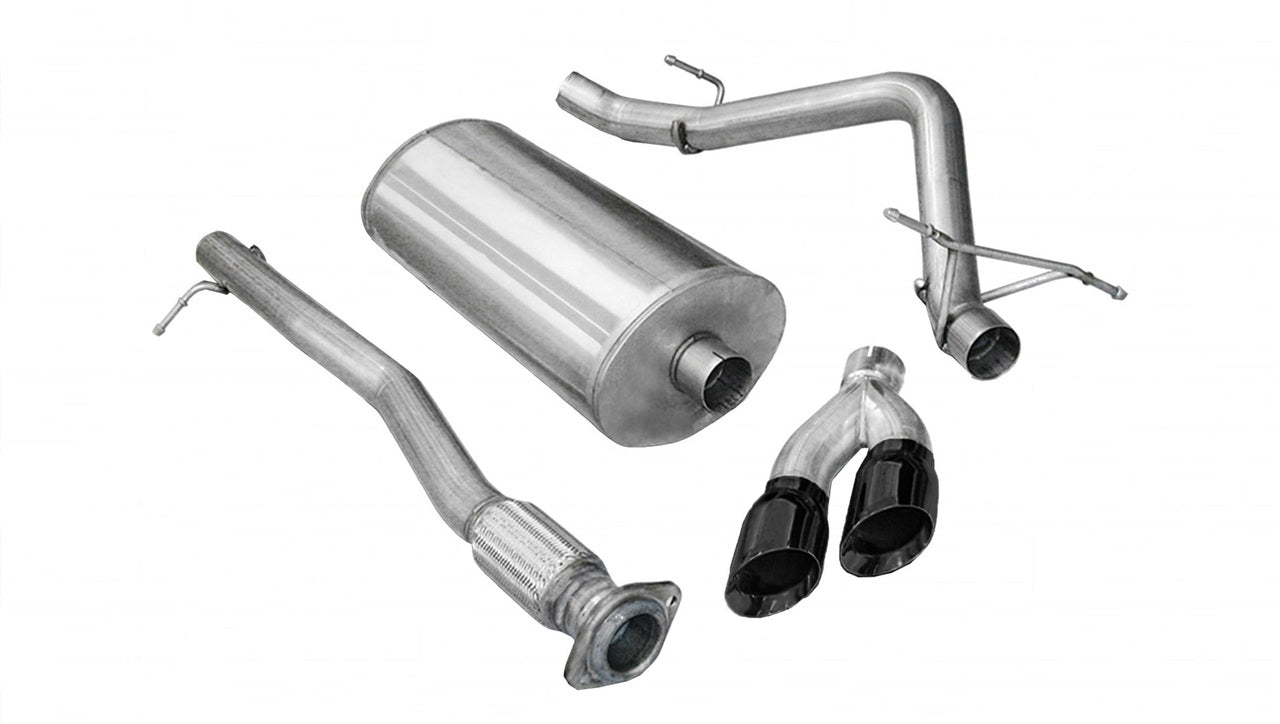 Corsa 09-09 Chevrolet Silverado Crew Cab/Short Bed 1500 4.8L V8 Black Sport Cat-Back Exhaust - Mammoth Racing -