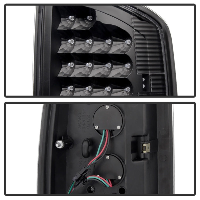 Xtune Dodge Ram 02-06 1500 / Ram 2500/3500 03-06 LED Tail Light Black ALT-JH-DR02-LED-BK - Mammoth Racing -