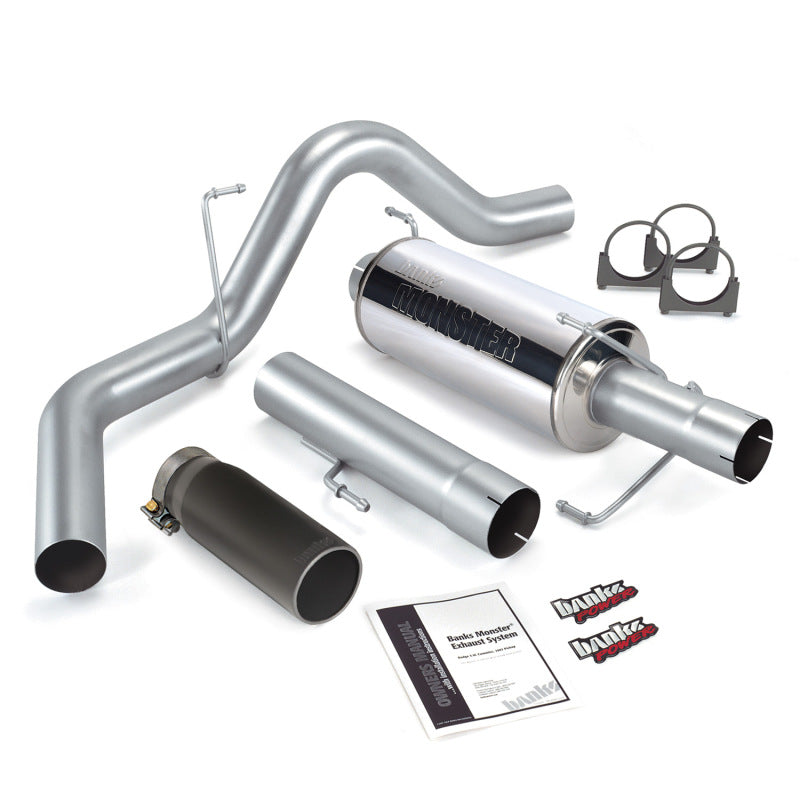 Banks Power 06-07 Dodge 325Hp Mega Cab Monster Exhaust System - SS Single Exhaust w/ Black Tip - Mammoth Racing -