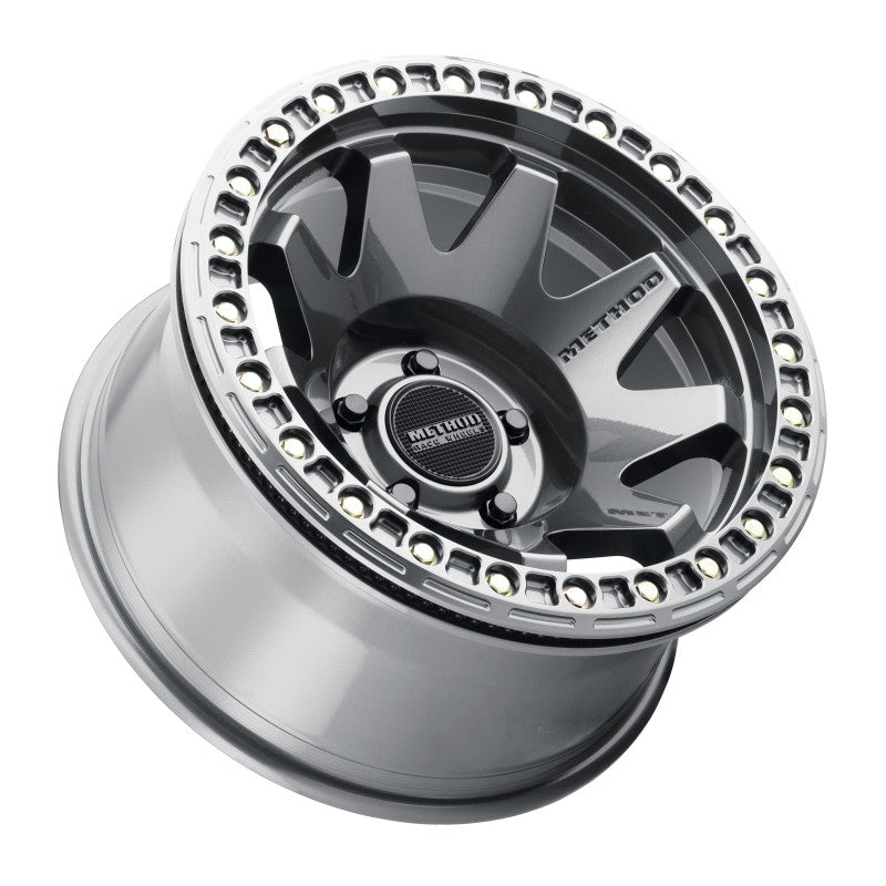 Method Mr108 17x9 -44mm Offset 5x5 71.5mm CB Gloss Titanium w/BH-H24125-38 Wheel - Mammoth Racing -