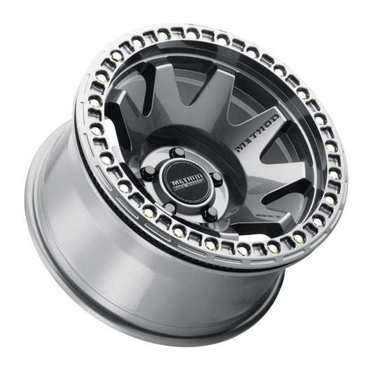 Method Mr108 17x9 -44mm Offset 5x5 71.5mm CB Gloss Titanium w/BH-H24125-38 Wheel - Mammoth Racing -