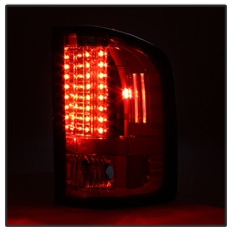 Spyder Chevy Silverado 07-13 LED Tail Lights Red Smoke ALT-YD-CS07-LED-RS - Mammoth Racing -