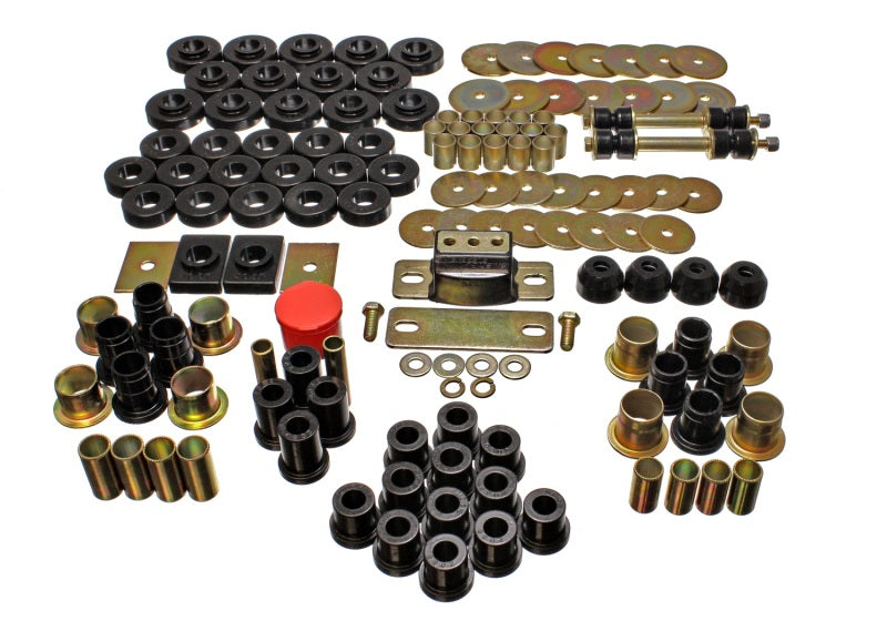 Energy Suspension 55-57 Chevrolet Belair/El Camino/Impala Black Hyper-Flex Master Bushing Set - Mammoth Racing -