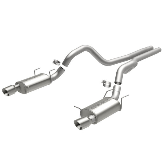 MagnaFlow 13 Ford Mustang Dual Split Rear Exit Stainless Cat Back Performance Exhaust (Street) - Mammoth Racing -