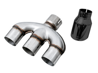 AWE Tuning Honda Civic Si 10th Gen 1.5L Turbo Dual-to-Triple Tip Conversion Kit - Diamond Black Tip - Mammoth Racing -