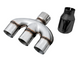 AWE Tuning Honda Civic Si 10th Gen 1.5L Turbo Dual-to-Triple Tip Conversion Kit - Diamond Black Tip - Mammoth Racing -