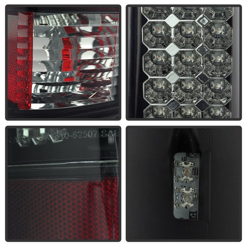 Spyder Ford F150 side 97-03/F250 Super Duty 99-07 LED Tail Lights Blk Smke ALT-YD-FF15097-LED-BSM - Mammoth Racing -