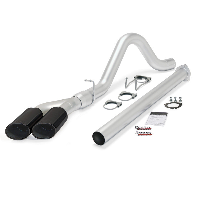 Banks Power 15-16 Ford 6.7L F250-350-450 CCSB/CCLB Monster Exh Sys - Single Dual Exh w/ Black Tip - Mammoth Racing -