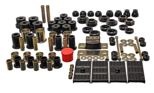 Energy Suspension 67-69 Chevrolet Camaro (w/mono leaf springs) Black Hyper-flex Master Bushing Set - My Store