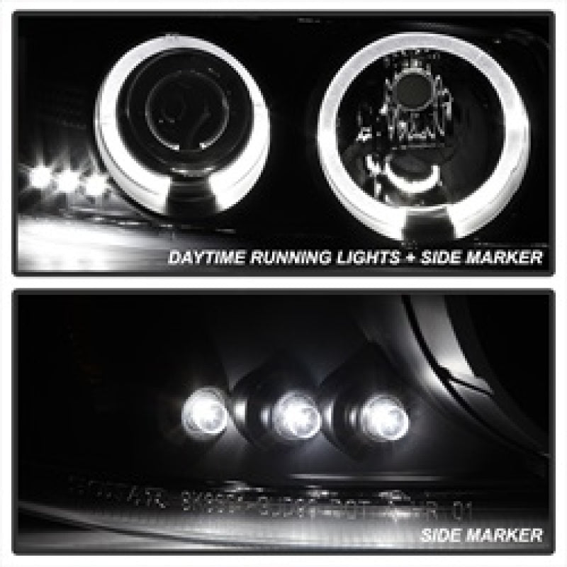 Spyder GMC Sierra 1500/2500/3500 99-06 Projector Headlights LED Halo LED Black PRO-YD-CDE00-HL-BK - Mammoth Racing -