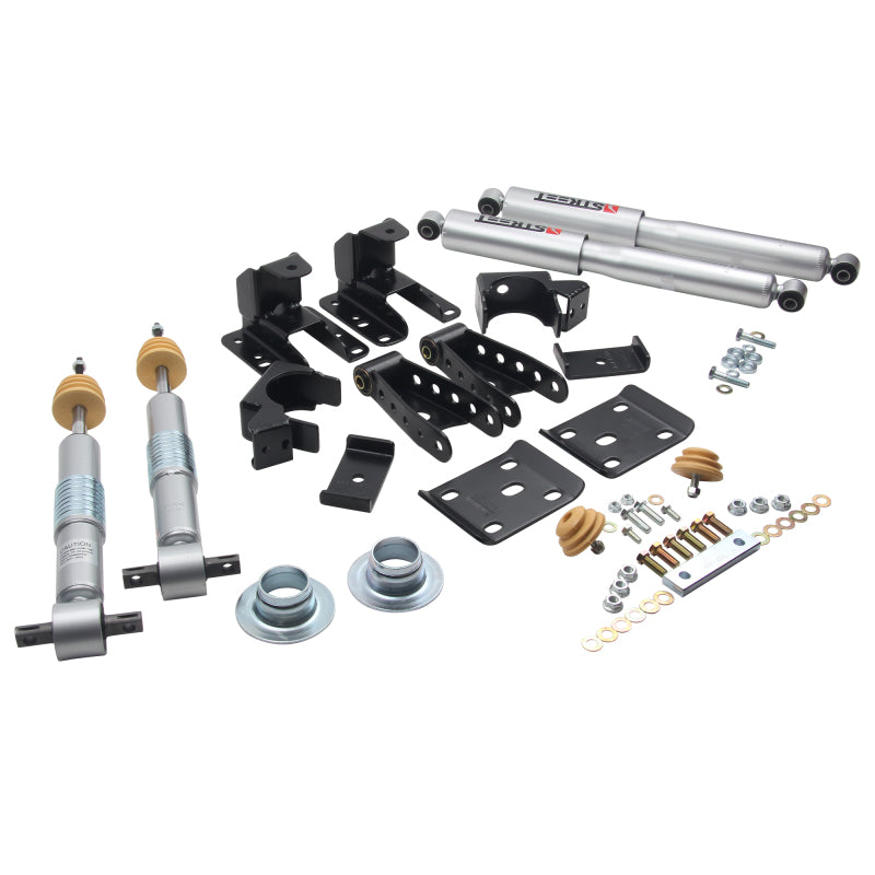 Belltech Lowering KIT 14-17 Chevy Silverado/Sierra 1in to -2in Front/4in Rear w/ Street Perf Shocks - Mammoth Racing -