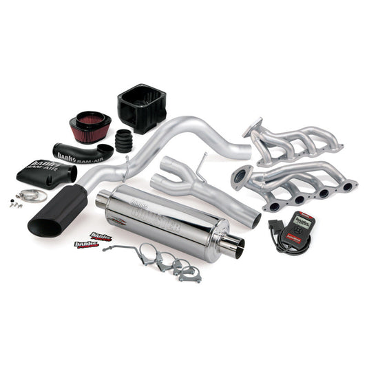 Banks Power 10 Chevy 5.3L CCSB FFV PowerPack System - SS Single Side-Exit Exhaust w/ Black Tip - Mammoth Racing -